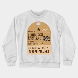 Edinburgh Scotland plane ticket Crewneck Sweatshirt